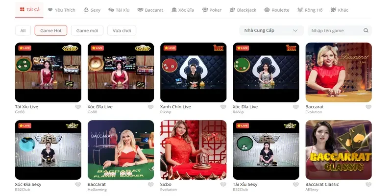 Sòng bạc mới trực tiếp