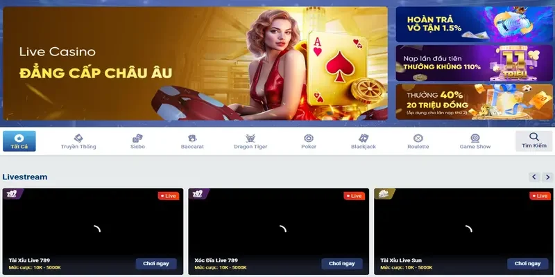 Trò chơi casino trực tuyến tại Sky88